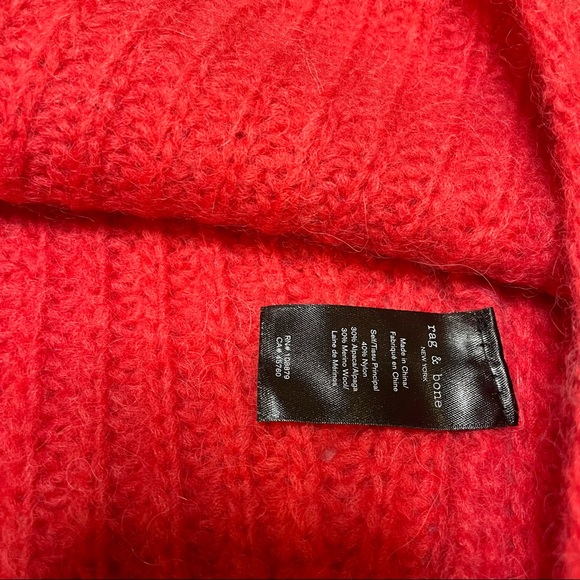 Rag&Bone - Joseph V-Neck Sweater - Papaya - M - Picture 8 of 12